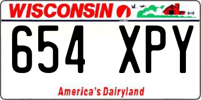 WI license plate 654XPY