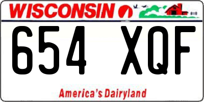 WI license plate 654XQF