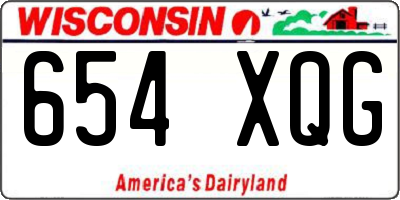 WI license plate 654XQG