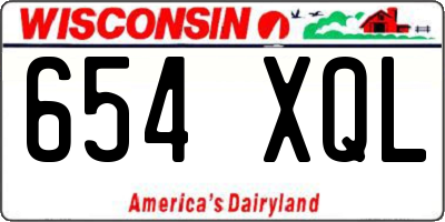 WI license plate 654XQL