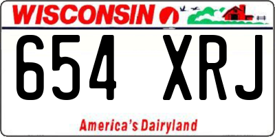 WI license plate 654XRJ