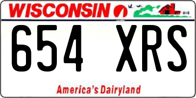 WI license plate 654XRS