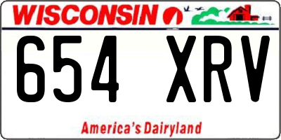 WI license plate 654XRV