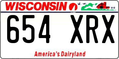 WI license plate 654XRX