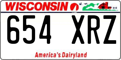WI license plate 654XRZ