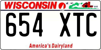 WI license plate 654XTC