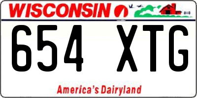 WI license plate 654XTG