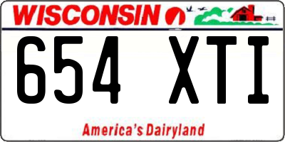 WI license plate 654XTI