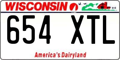 WI license plate 654XTL