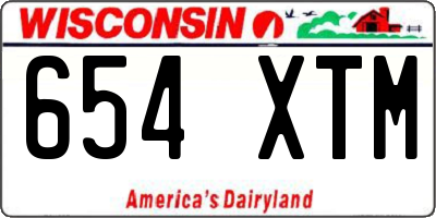 WI license plate 654XTM