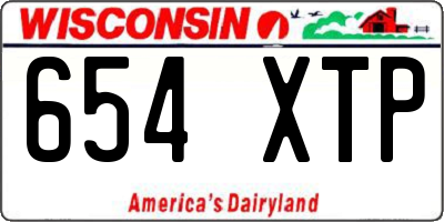 WI license plate 654XTP