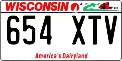 WI license plate 654XTV