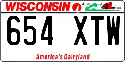 WI license plate 654XTW