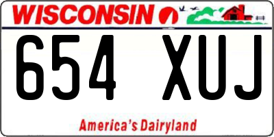 WI license plate 654XUJ