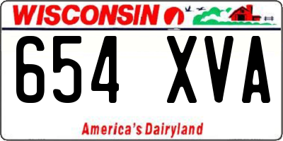 WI license plate 654XVA
