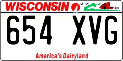 WI license plate 654XVG