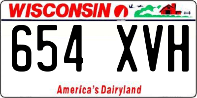 WI license plate 654XVH