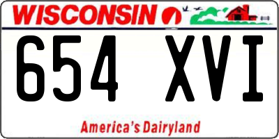 WI license plate 654XVI