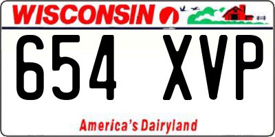 WI license plate 654XVP