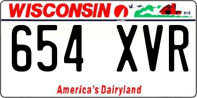 WI license plate 654XVR