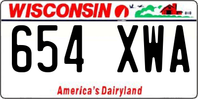 WI license plate 654XWA