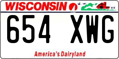 WI license plate 654XWG