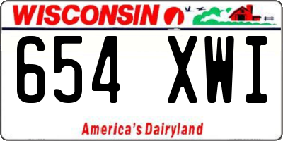 WI license plate 654XWI