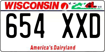 WI license plate 654XXD