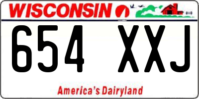 WI license plate 654XXJ
