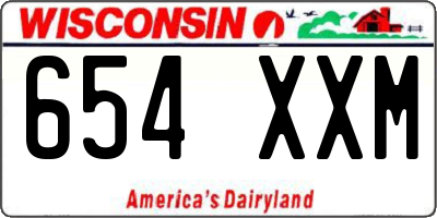 WI license plate 654XXM