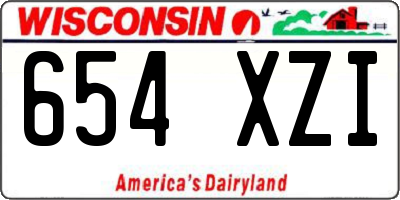 WI license plate 654XZI