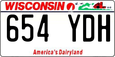 WI license plate 654YDH