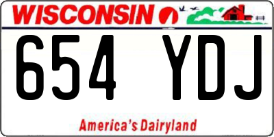 WI license plate 654YDJ