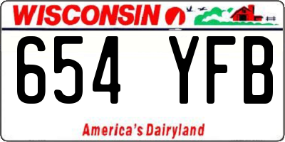 WI license plate 654YFB