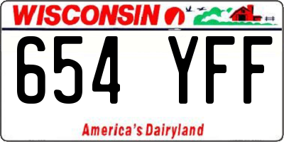 WI license plate 654YFF
