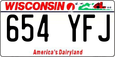 WI license plate 654YFJ