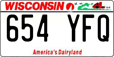 WI license plate 654YFQ