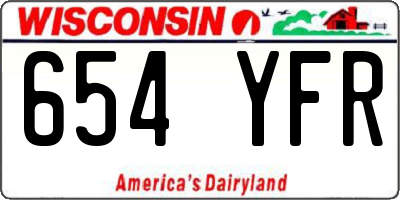 WI license plate 654YFR
