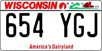 WI license plate 654YGJ