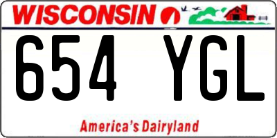WI license plate 654YGL