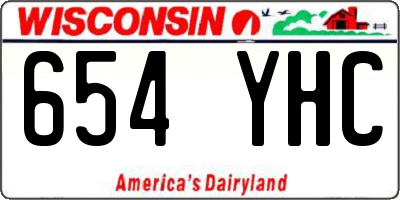 WI license plate 654YHC