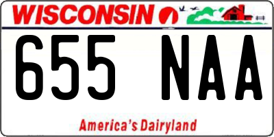 WI license plate 655NAA