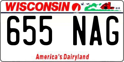 WI license plate 655NAG