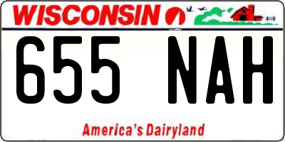 WI license plate 655NAH