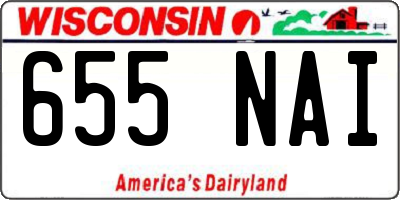 WI license plate 655NAI