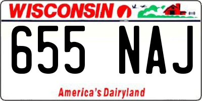 WI license plate 655NAJ