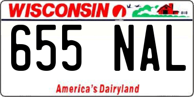 WI license plate 655NAL