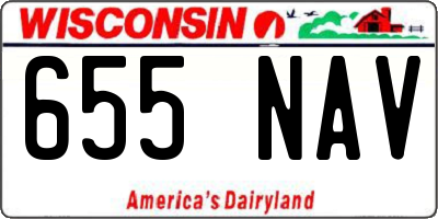 WI license plate 655NAV