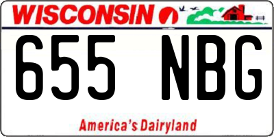 WI license plate 655NBG