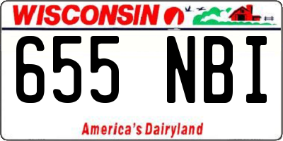 WI license plate 655NBI